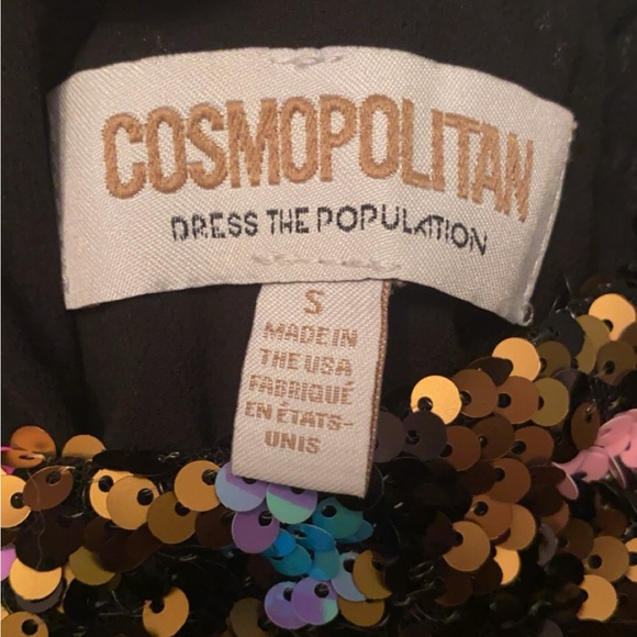 Cosmopolitan mini Dress The Population Y2K Leopard Rainbow Sequin ,sexy and fun - Picture 4 of 4